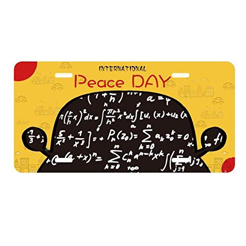 DIYthinker Summarize Mathematical Formulas Calculus Figure License Plate Tag Car Decoration Peace Day