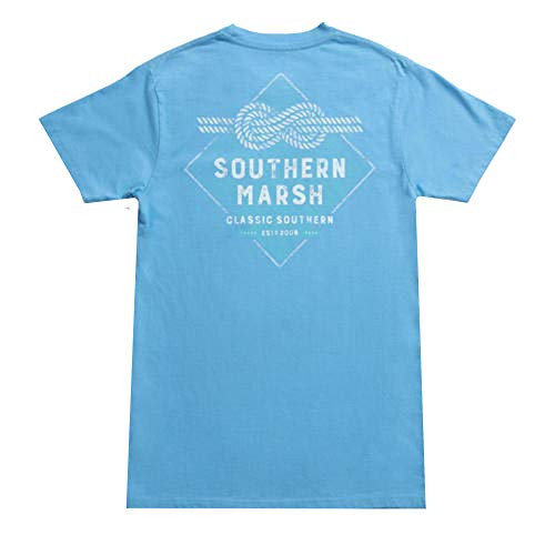 Southern Marsh Nautical Knot Branding Short Sleeve T-Shirt, Breaker Blue (BRKRBLU/BKB), Large