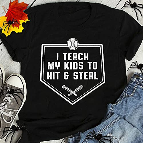 Baseball Dad Shirt, Baseball Dad Gift, Father's Day Shirt, Father's Day Gift, I Teach My Kids To Hit And Steal Tshirt Sweatshirt Gifts T-Shirt, Long Sleeve, Sweatshirt, Hoodie