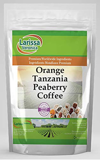 Orange Tanzania Peaberry Coffee -Gourmet, Naturally Flavored, Whole Coffee Beans- -8 oz, ZIN- 555213-