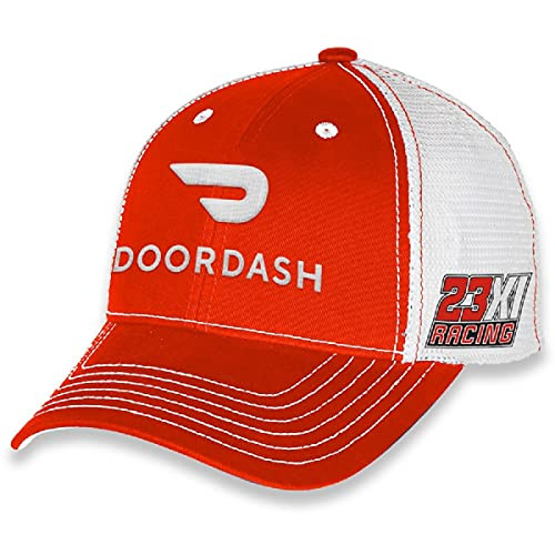 Bubba Wallace Nascar Racing Hat - Door Dash Automotive Trucker Baseball Cap Orange