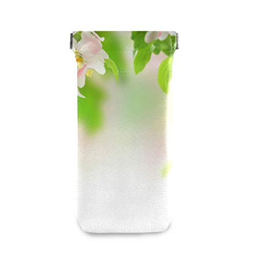 Blossoms Flower Green Eyeglasses Pouch Travel Portable Goggles Bag Holder Sunglasses Case Multiuse