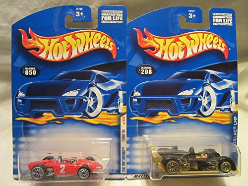 Hot Wheels 2001 First Editions Ferrari 156 050 and Cadillac LMP 208 Die Cast 2 Car Set Hot Wheels 2001 First Editions Ferrari 156 050 and Cadillac LMP 208 Die Cast 2 Car Set