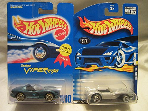 Hot Wheels Dodge Viper RT/10 210  and  Ferrari 250 218 Die Cast 2 Car Set