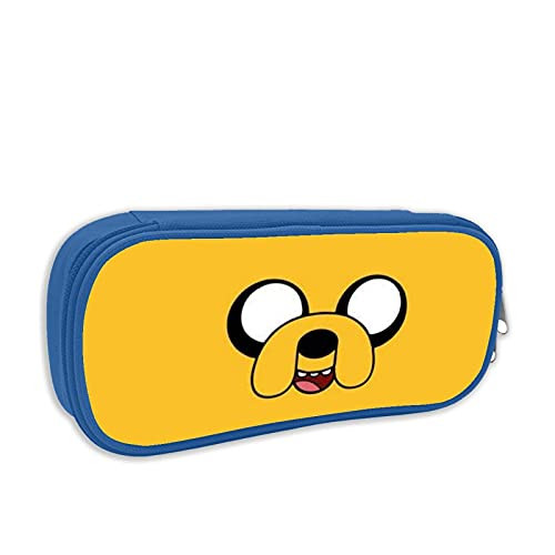 Adventure Time with Finn and Jake Interesting Pen Case with Zipper, Multi-Functional and Portable Blue