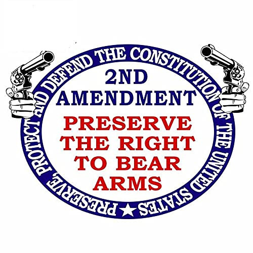 13cmx9.5cm for 2nd Amendment Graffiti Car Stickers Windshield Decal Vinyl Material Decals Stickers