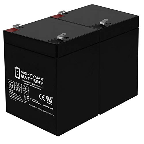 Mighty Max Battery ML5-12 - 12V 5AH Wheelchair Medical Mobility Rechargeable SLA AGM Battery - 2 Pack Brand Product