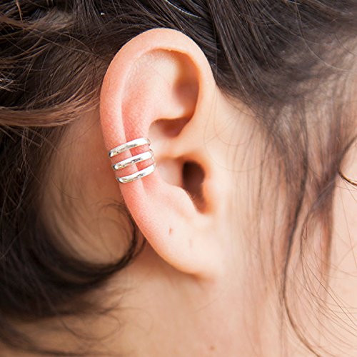 Silver Ear Cuff - Ear Wrap - Fake Ear Cuff - Earcuff Jewelry - Cuff  and  Wrap Earrings - Wrap Earrings - Earcuff Jewelry - Cartilage Earring