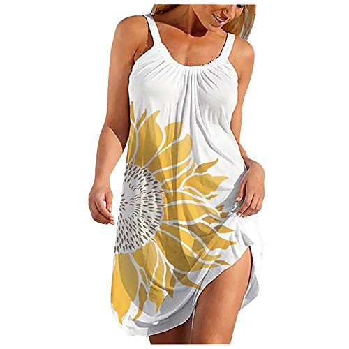 Gerichy Summer Dresses for Women, Women Sundress Casual Loose Swing T Shirt Dresses Beach Cover up Short Mini Tank Dress Gold Gerichy Summer Dresses for Women, Women Sundress Casual Loose Swing T Shirt Dresses Beach Cover up Short Mini Tank Dress Gold