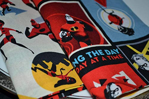 Cloth Napkins, Reversible, Incredibles/Set of 4