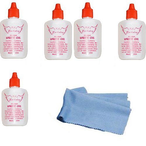 RS Berkeley Tuba Valve Oil 5 Pack w/Tuba Cleaning Cloth