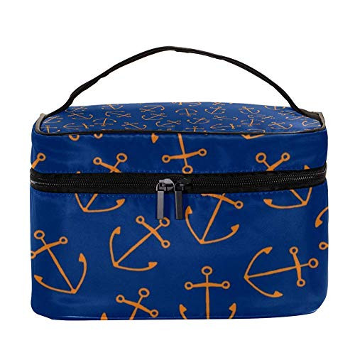 Inhomer Cosmetic Bag Anchor On Blue Background Travel Makeup Case Handy Toiletry Organizer Storage Box