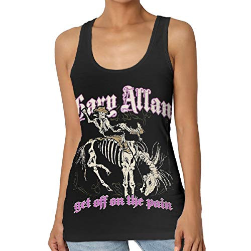 DaigMeng Gary Allan Tank Top Womens Summer Sleeveless Tees Sexy Fitness Vest Black