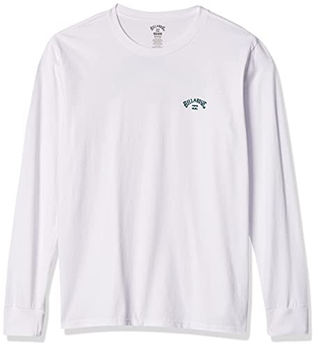 Billabong Men's Long Sleeve Premium Logo Graphic Tee T-Shirt, Arch White, Small