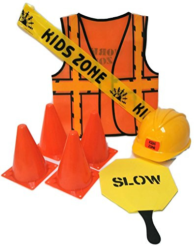 Auberge Kids Costumes Pretend Dress Up Role Play Sets (Construction Worker)