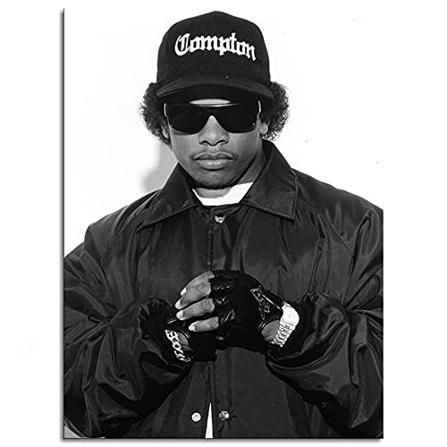 Eazy E NWA Rapper Hip Hop Music Singer Star Poster Canvas Prints Wall Art For Home Office Decorations Unframed 32"x24"
