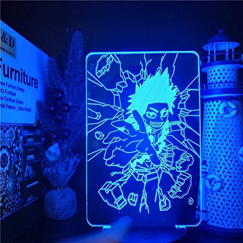 Boku no Hero Academia Action Figure My Hero Academia EIJIRO Kirishima 3D Anime LAMP Color Changing Night Lights for Kids Gifts-Touch Boku no Hero Academia Action Figure My Hero Academia EIJIRO Kirishima 3D Anime LAMP Color Changing Night Lights for Kids Gifts-Touch
