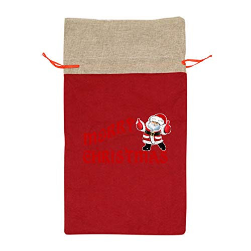 Santa Claus Merry Xmas Christmas Drawstring Gift Bags New Year Kids Favors Bag Xmas Party Decor Present Jewelry Candy Goody Wrapping Bag