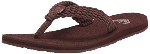 Roxy Women's Porto Sandal Flip Flop, Brown/Chocolate 21, 5