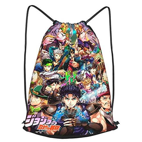 Poster Jojos Bizarre Adventure Drawstring Backpack Lightweight Sport Gym Waterproof Yoga Poster Jojos Bizarre Adventure Drawstring Backpack Lightweight Sport Gym Waterproof Yoga
