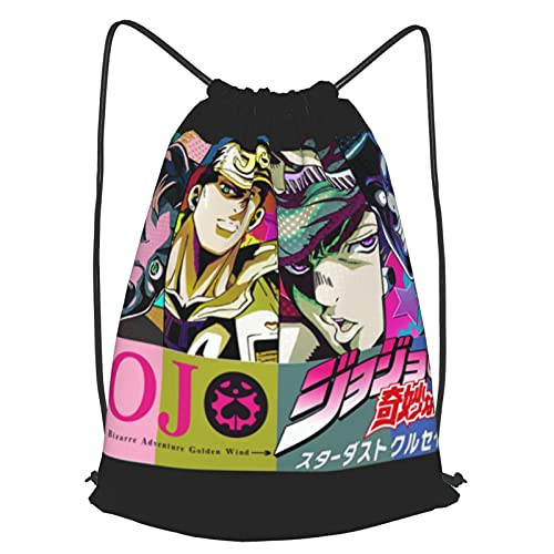 Jojos Bizarre Adventure Drawstring Backpack Lightweight Sport Gym Waterproof Yoga Jojos Bizarre Adventure Drawstring Backpack Lightweight Sport Gym Waterproof Yoga