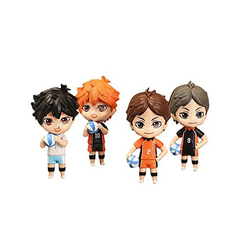 Haikyuu Kozume Kenma/Oikawa Tooru Q-Version Nendoroid Action Figure Character Statue Model Table Decoration Set of 4 Anime Fan Gift Haikyuu Kozume Kenma/Oikawa Tooru Q-Version Nendoroid Action Figure Character Statue Model Table Decoration Set of 4 Anime Fan Gift