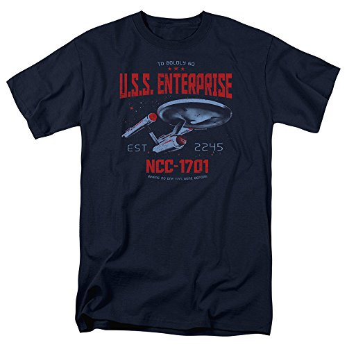 Star Trek Stardate 2245 Unisex Adult T Shirt X-Large Navy