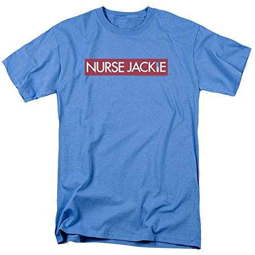 Trevco Men's Nurse Jackie Short Sleeve T-Shirt, Carolina Blue, Large