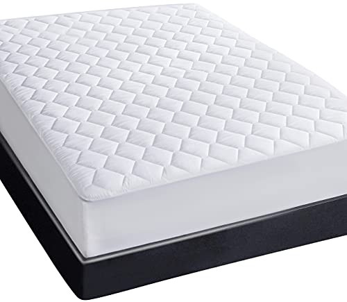 Twin Extra Long Size Quilted Fitted Waterproof Mattress Pad, Soft Mattress Protector for Twin XL Size Bed, Breathable Mattress Cover with Deep Pocket Stretches up to 16 Inches, White Twin Extra Long Size Quilted Fitted Waterproof Mattress Pad, Soft Mattress Protector for Twin XL Size Bed, Breathable Mattress Cover with Deep Pocket Stretches up to 16 Inches, White