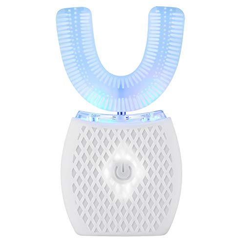 Electric Ultrasonic Toothbrush, Automatic 360 ° Ultrasonic Electric Toothbrush, Cold Tooth Whitening Instrument Automatic Toothbrush,Electric Sonic Toothbrush for Adults -White- Electric Ultrasonic Toothbrush, Automatic 360 ° Ultrasonic Electric Toothbrush, Cold Tooth Whitening Instrument Automatic Toothbrush,Electric Sonic Toothbrush for Adults -White-