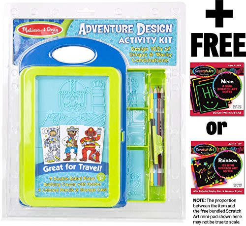 Melissa & Doug Adventure Design Activity Kit + Free Scratch Art Mini-Pad Bundle [83584]