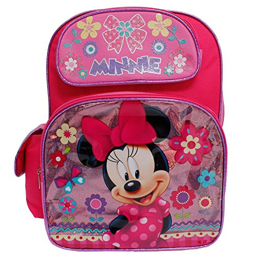 Disney Minnie Mouse Pink Girls Large 16" Backpack