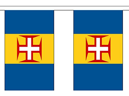 Portugal Madeira String 30 Flag Polyester Material Bunting - 9m -30'- Long