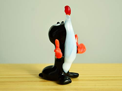 Black Glass Mole Figure Mole Sculpture Mole Miniature Collectible Mole Gifts Mole Toys Murano Glass Animals Handmade Mole Statue Blowing Art