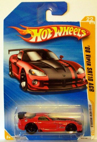 Hot Wheels 2010-22 New Models Red '08 Viper SRT10 ACR 1-64 Scale