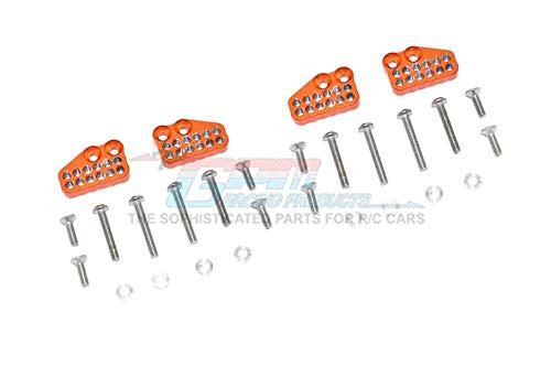 Axial Capra 1.9 Unlimited Trail Buggy Upgrade Parts Aluminum Front  and  Rear Shock Mount - 28Pc Set Orange