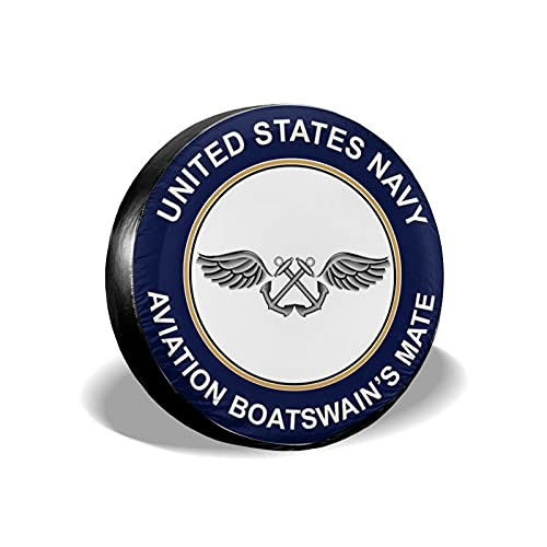 Qingjunjunchu Us Navy Aviation Boatswain's Mate Rating Badge Tire Cover Camper Trailer Wheel Protectors.