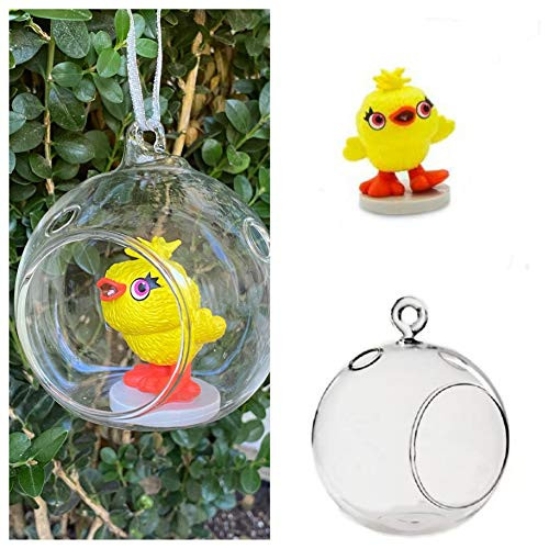 asdf Disney Toy Story Ducky Prize Toy Custom PVC Figure in Globe 4" Holiday Christmas Tree Ornament 2pcs Detachable