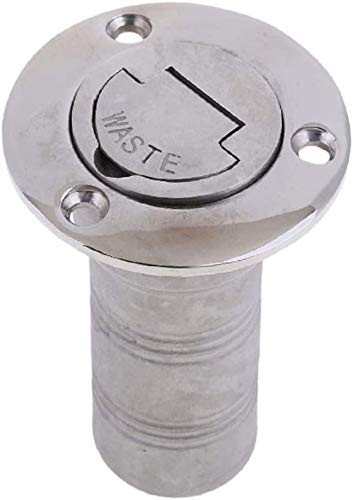 ISURE MARINE 2"-50mm- Boat Waste Deck Fill/Filler with Keyless Cap 2" Marine Mirror- Polished 316 Stainless Steel Hardware for Boat Yacht Caravan