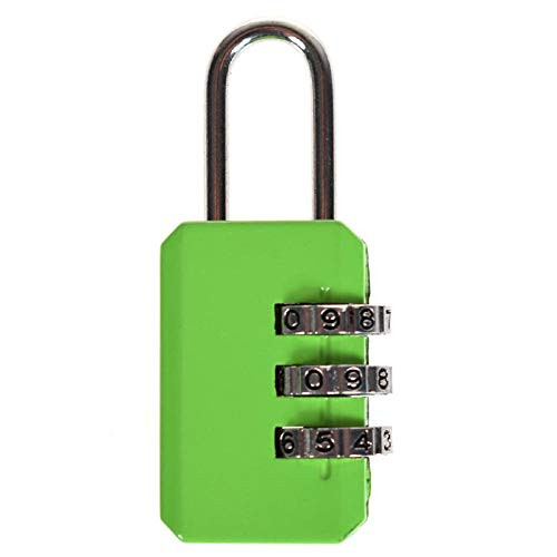 Cylinder Lock 3 Dial Digit Resettable Combination Code Luggage Suitcase Password Lock Code Lock Padlock Password Padlock-Green