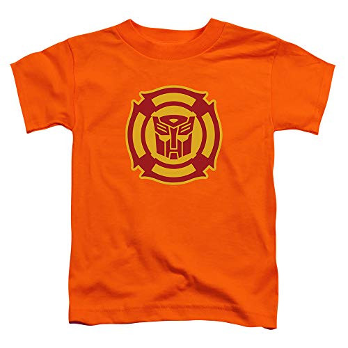 Transformers Rescue Bots Logo Unisex Toddler T Shirt for Boys and Girls, Large -4T- Orange
