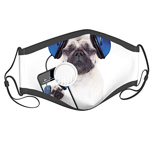 Fillter Face Cloth For Adults and kids,Dog Listening Music on The Smartphone Groovy Cool Headphones Animal Funny Image,Cold Mouth Dustproof Double Protection,6 filters adults Fillter Face Cloth For Adults and kids,Dog Listening Music on The Smartphone Groovy Cool Headphones Animal Funny Image,Cold Mouth Dustproof Double Protection,6 filters adults