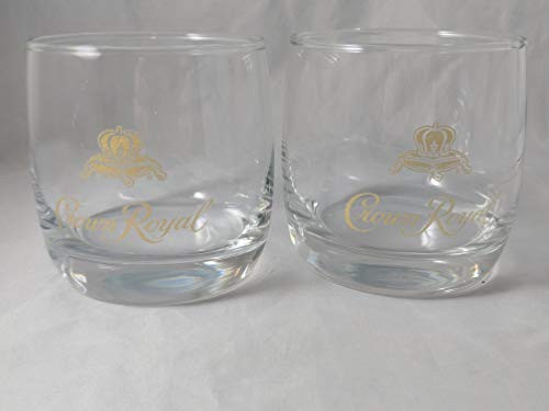 Crown Royal Collectors Edition Rocks Glass -Gold Sparkle Logo - Set of 2 Crown Royal Collectors Edition Rocks Glass -Gold Sparkle Logo - Set of 2