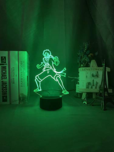 3D Night Light One Piece Monkey D Luffy Figure 3D Illusion Night Light Led Touch Sensor Nightlight for Kids Bedroom Decor Cool Table Lamp Anime ZBXQ