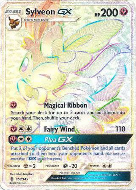 Pokemon Sylveon-GX - 158/145 - Secret Rare - Sun & Moon: Guardians Rising Pokemon Sylveon-GX - 158/145 - Secret Rare - Sun & Moon: Guardians Rising