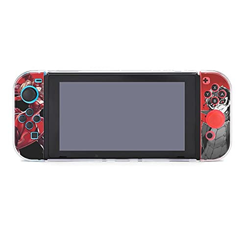 Persona 5 Game Compatible with Nintendo Switch Case Dockable with Screen Protector , Protective Case Cover for Nintendo Switch Screen Protector and Thumb Caps