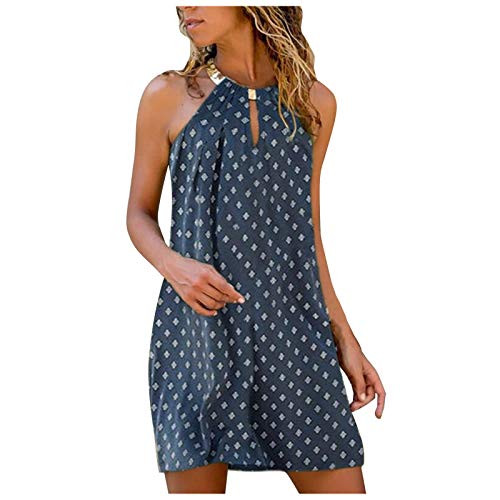 Padaleks Women's Halter Neck Floral Summer Casual Sundress Vintage Bohemian Printed Cover-up Sleeveless Dresses Padaleks Women's Halter Neck Floral Summer Casual Sundress Vintage Bohemian Printed Cover-up Sleeveless Dresses
