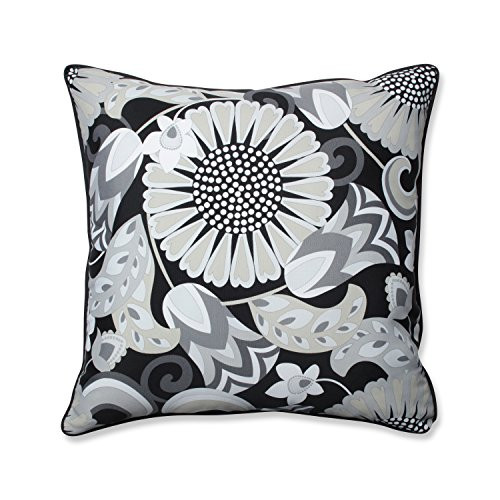 Pillow Perfect Outdoor | Indoor Sophia Graphite 25-inch Floor Pillow