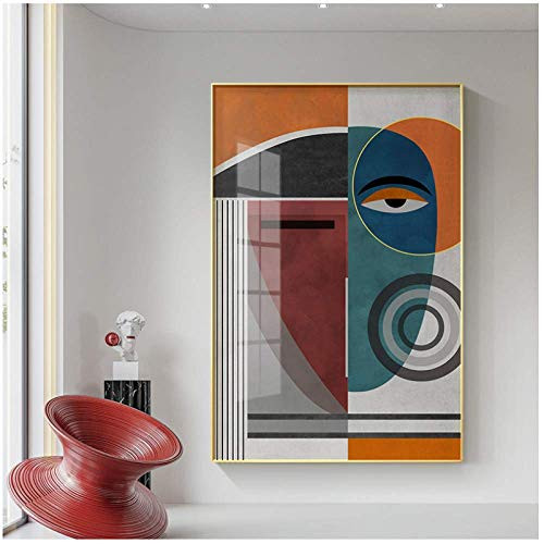 ASFDF Modern Figure Abstract Geometric Canvas Painting Contemporary Art Poster Print Faces Wall Art Picture for Living Room Home Decor Print 50X70cm No Framed ASFDF Modern Figure Abstract Geometric Canvas Painting Contemporary Art Poster Print Faces Wall Art Picture for Living Room Home Decor Print 50X70cm No Framed