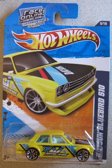 Hot Wheels 2011 Datsun Bluebird 510 97 YELLOW Nightburnerz 97/248 Hot Wheels 2011 Datsun Bluebird 510 97 YELLOW Nightburnerz 97/248